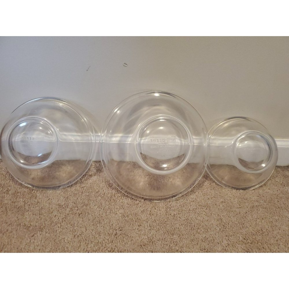 Vintage Pyrex Corningware 3 Piece Set - 2.5L, 1.5L, 1L Clear Color
